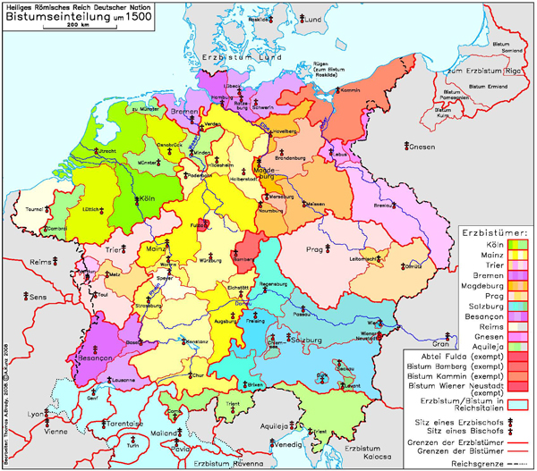 Bistumseinteilung (um 1500)